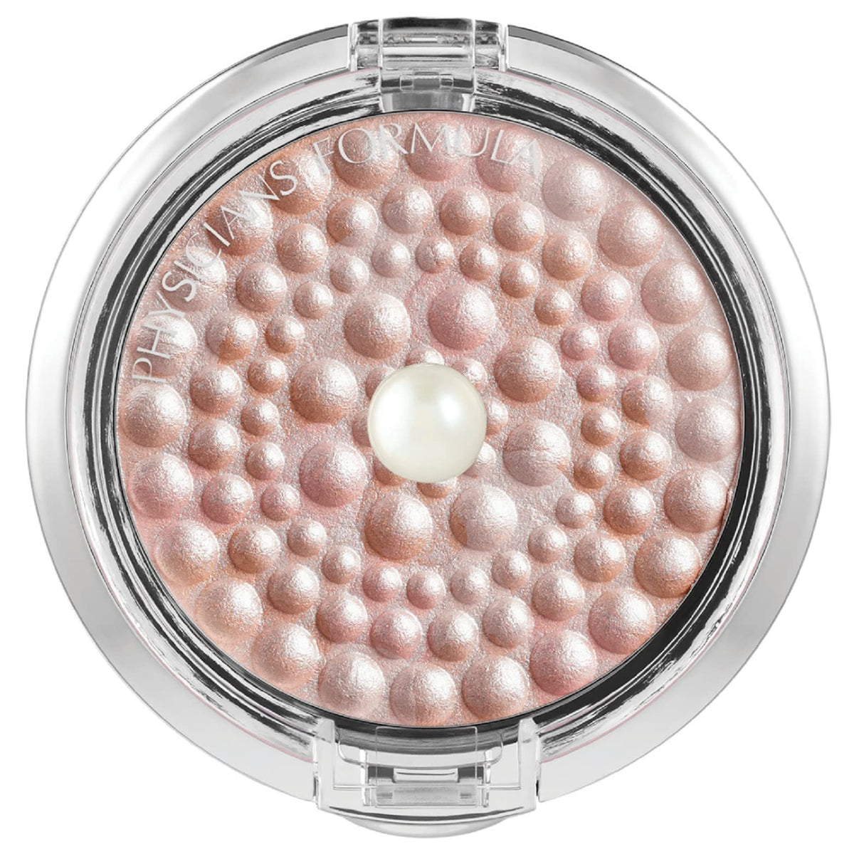 Physicians Formula compact front view showing Translucent Pearl and mirror for on-the-go radiance