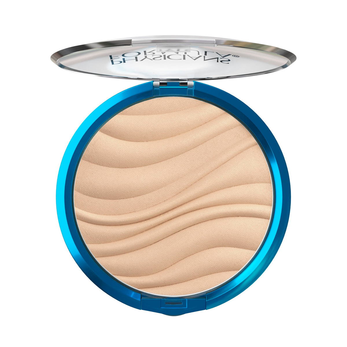 Physicians Formula compact front view showing translucent shade and sleek packaging for easy touch-ups