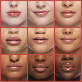 Physicians Formula gloss worn on lips in lifestyle scene, creates plumper shimmering pout
