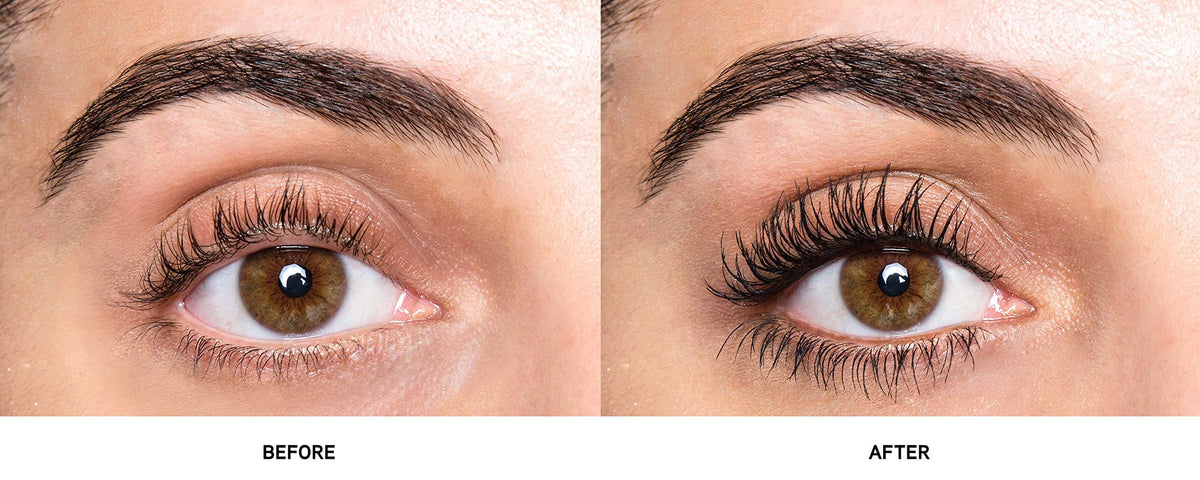 Physicians Formula application near mirror illustrating precise use and enhanced lash definition