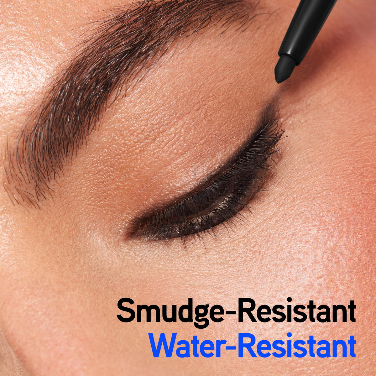 Physicians Formula model wearing shimmer and satin for a defined evening look