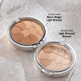 Physicians Formula close-up of mosaic texture and brush swatch demonstrating blendable color