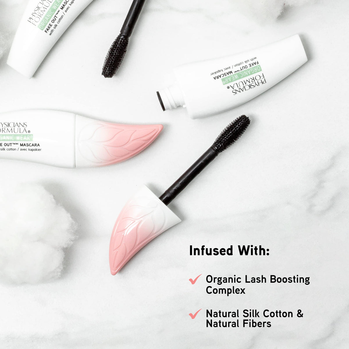 Physicians Formula eco-brush close-up showing bristles, ensures defined separation