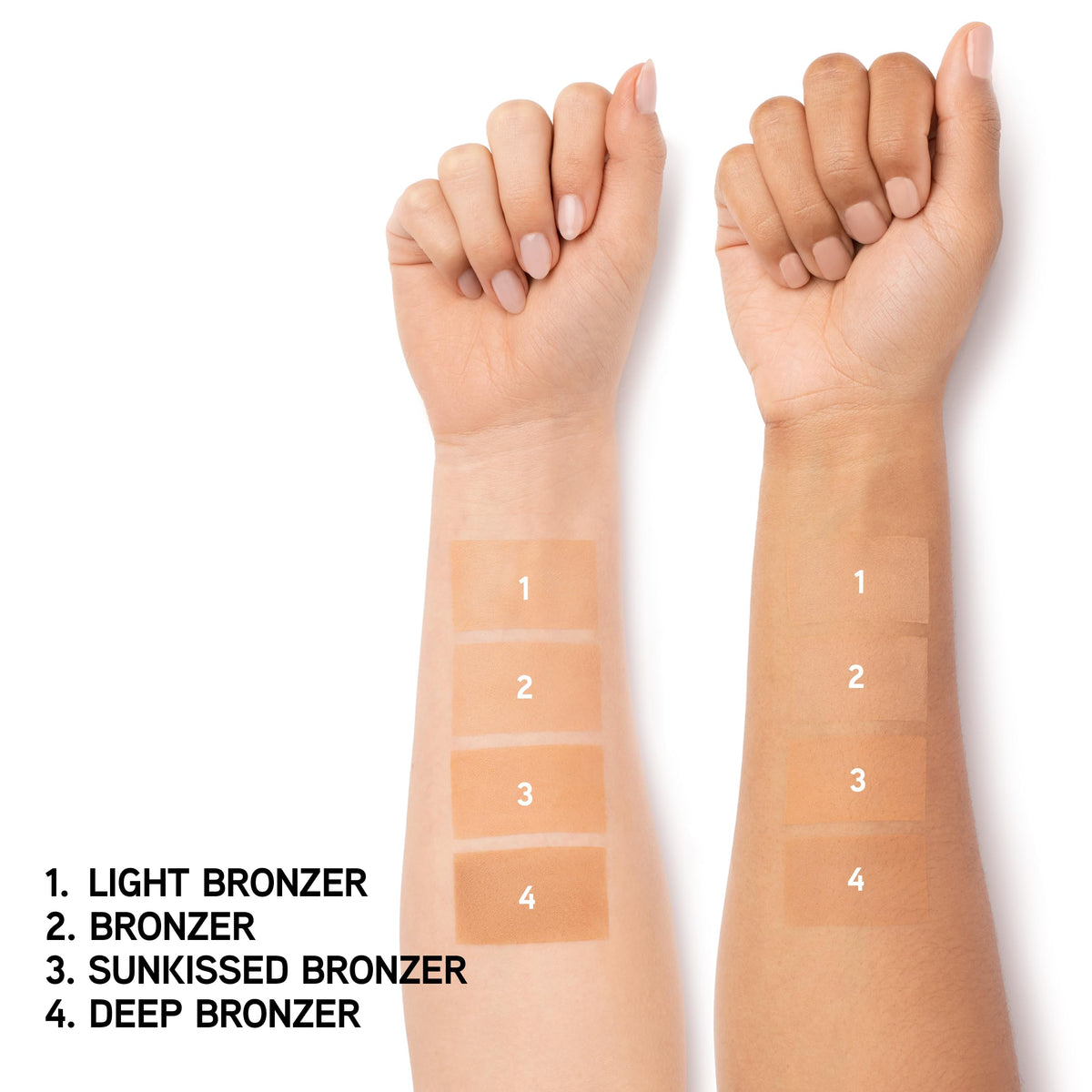 Physicians Formula bronzer brush stroke demonstrating creamy-to-powder finish and easy blending
