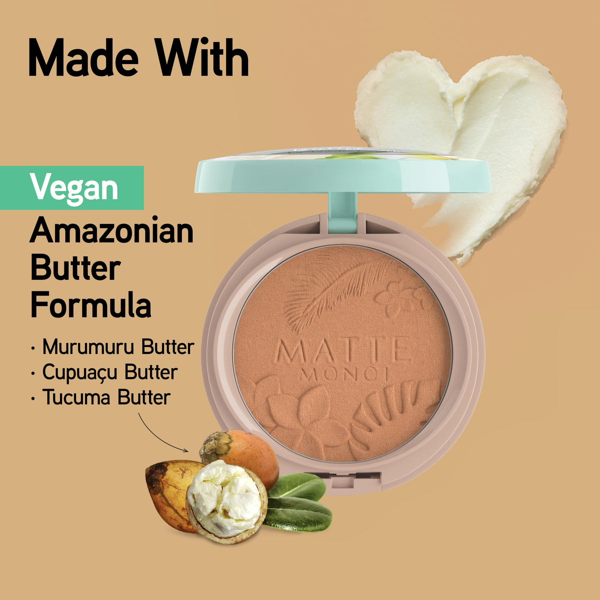 Physicians Formula bronzer applied to model cheek for natural sun-kissed contour and matte effect