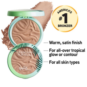 Physicians Formula bronzer open pan close-up of creamy texture, highlights smooth blendability