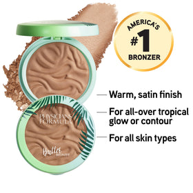 Physicians Formula close-up of pressed powder showing silky texture benefit
