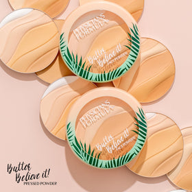 Physicians Formula powder texture close-up highlighting creamy finish and blendability