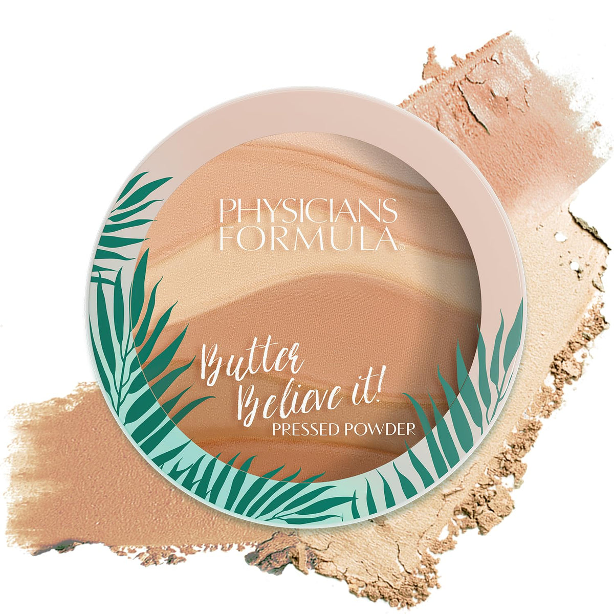Physicians Formula front compact view showing creamy natural shade and buildable finish