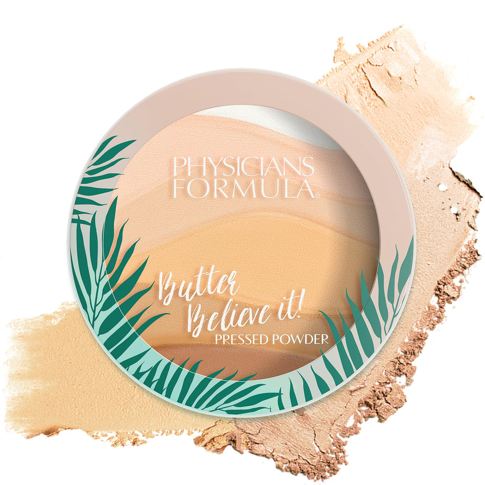 Physicians Formula pressed powder compact front view showing packaging and shade