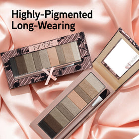 Physicians Formula open palette top view displaying nine complementary nude shades, easy coordination