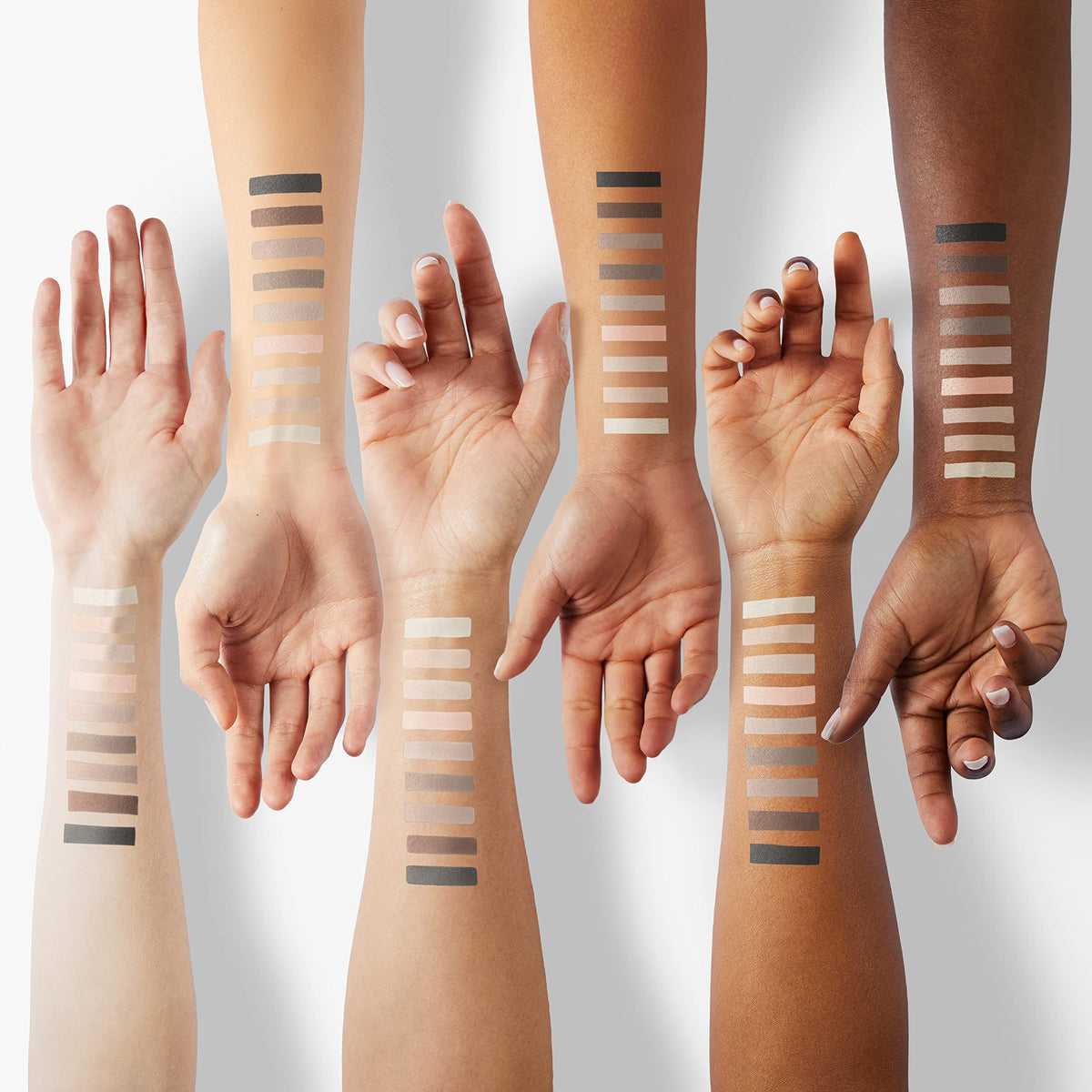Physicians Formula shimmer shade swatched wet showing intense metallic payoff and precision