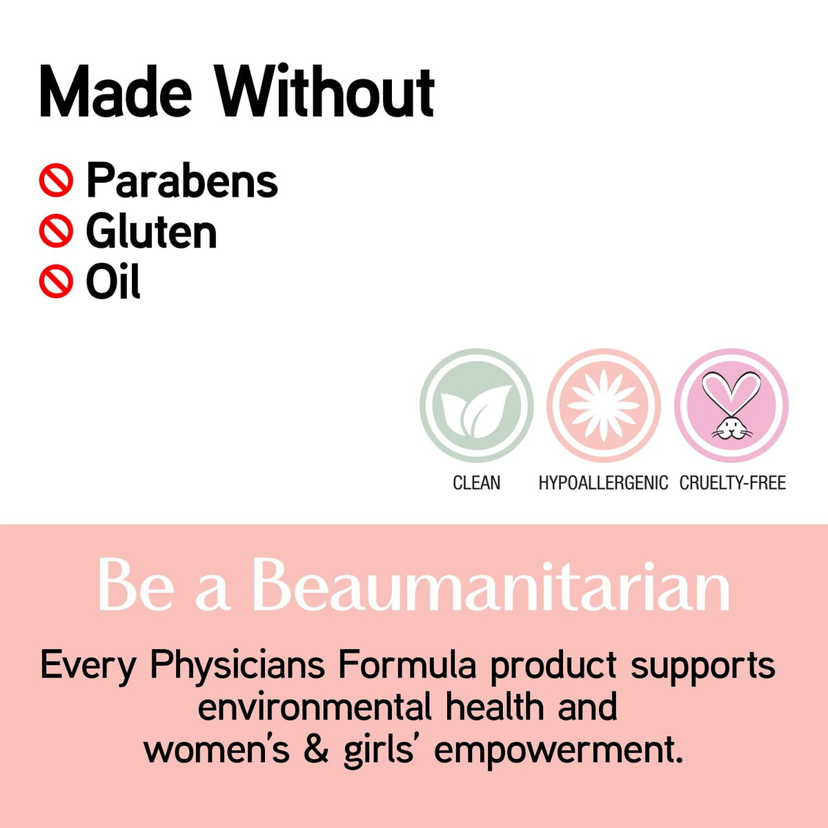 Physicians Formula packaging label closeup listing murumuru and tucuma butters and benefits