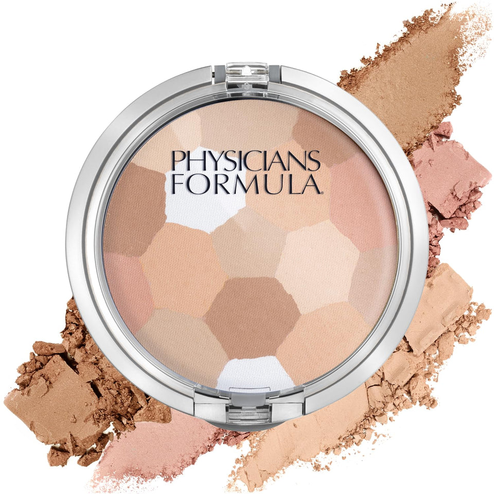 Physicians Formula compact front view showing palette and branding, presents travel-friendly design