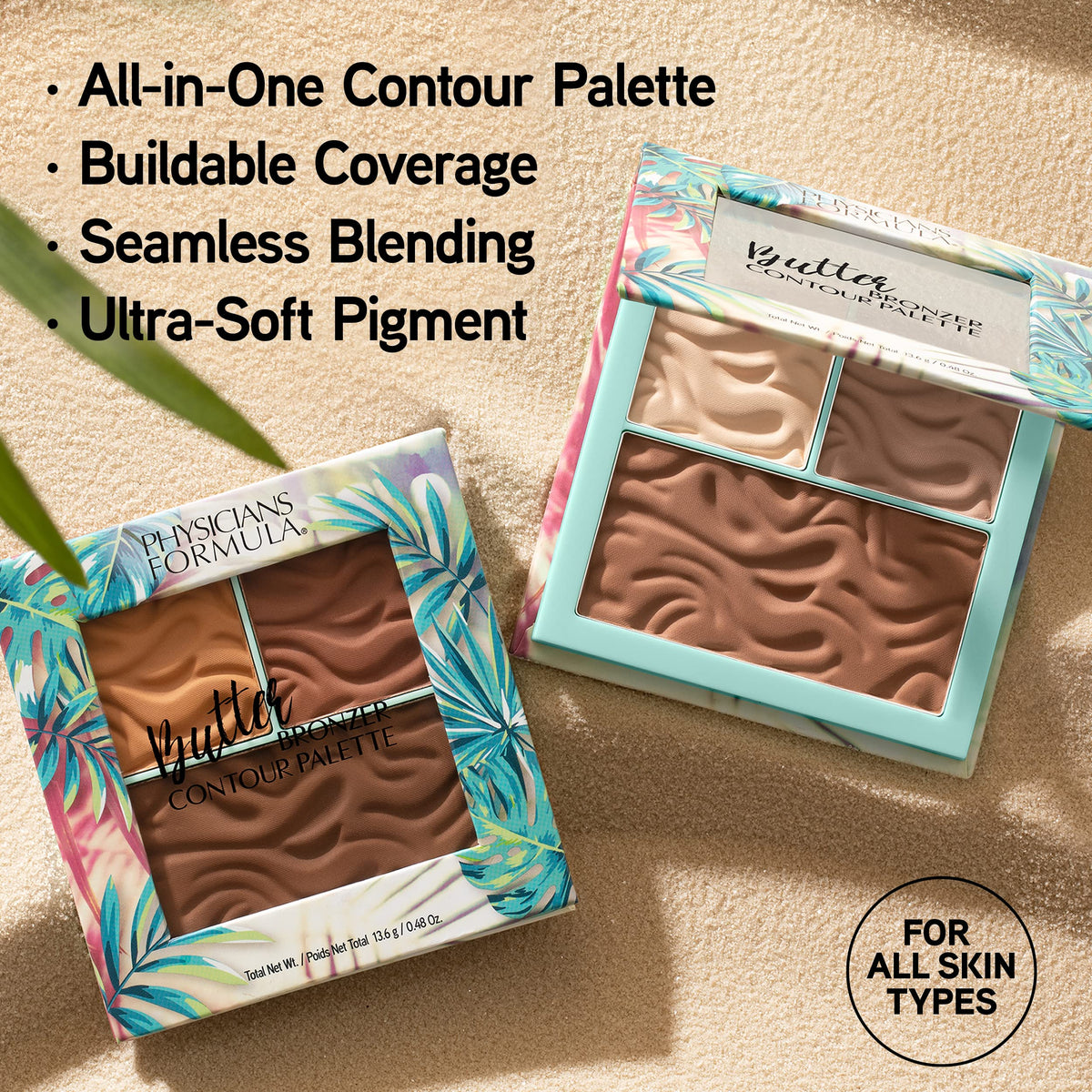Physicians Formula open view showing three shades for blending and contour versatility
