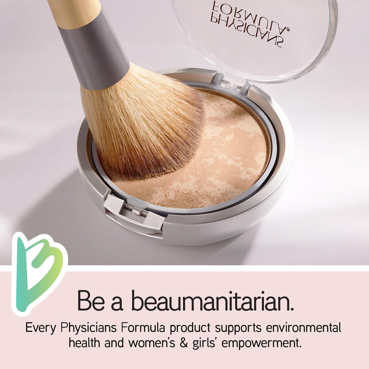 Physicians Formula product in a makeup bag lifestyle image for everyday portability