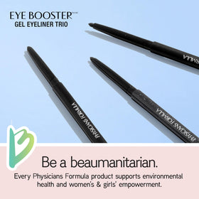 Physicians Formula pencils in hand showing compact size and travel-friendly benefit