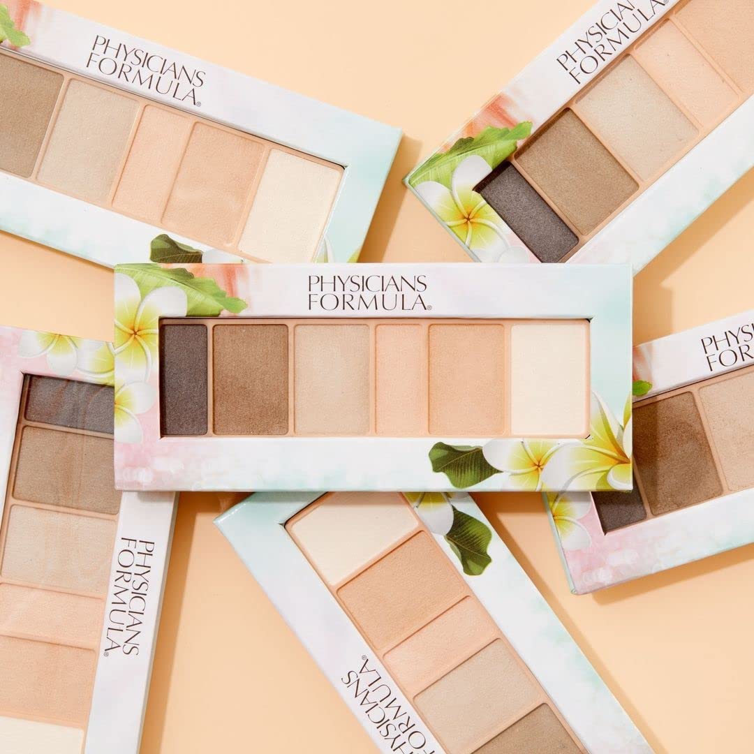 Physicians Formula palette in hand for scale, illustrating compact travel-friendly size