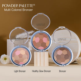 Physicians Formula bronzer next to a coin showing the 0.3 oz compact scale and portability