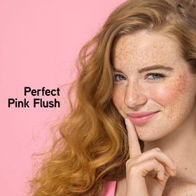 Physicians Formula open compact revealing shimmery blush surface and glow benefit