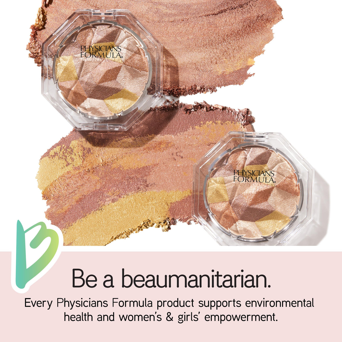 Physicians Formula swatched on skin showing buildable warm bronze color