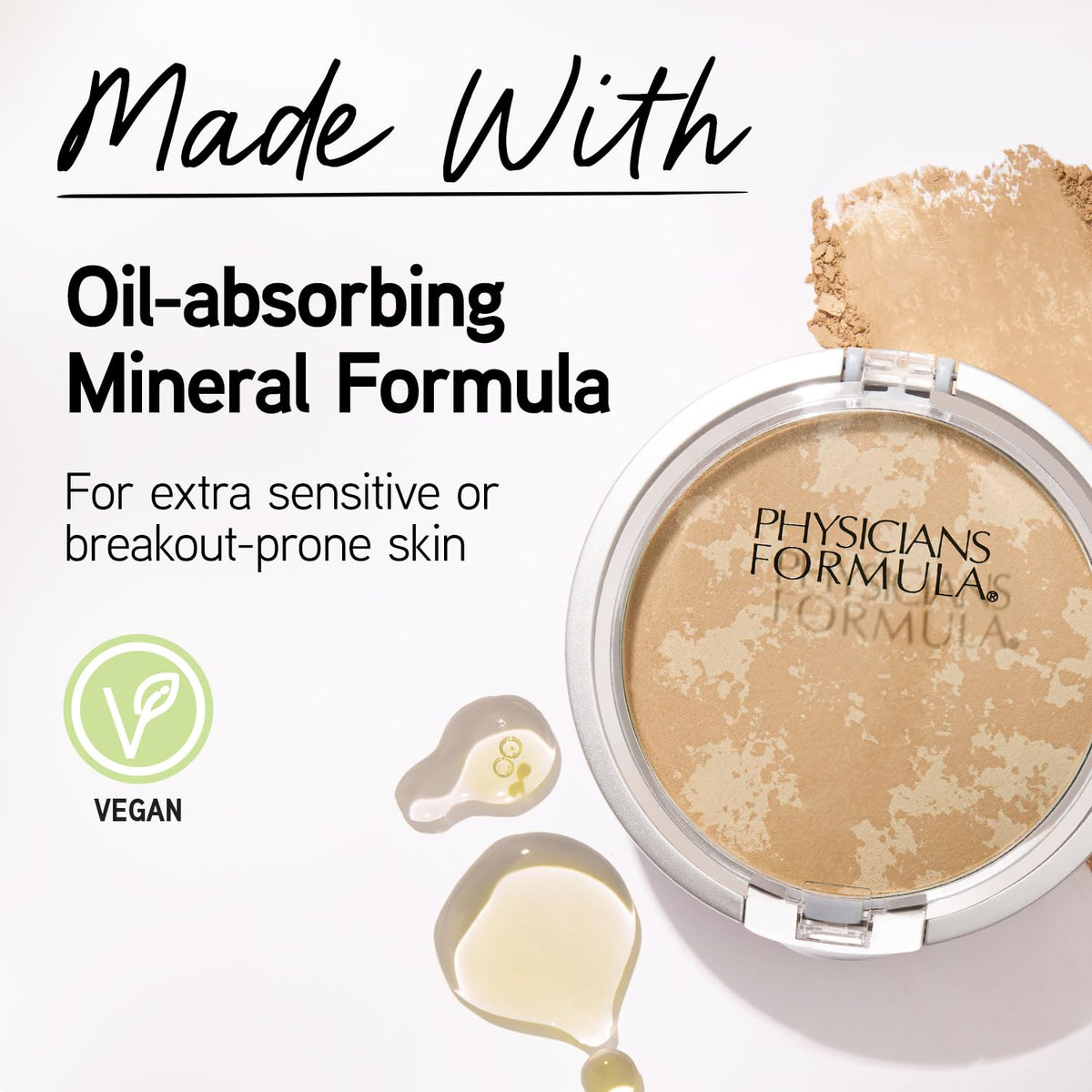 Physicians Formula powder texture close-up highlighting smooth mineral finish