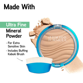 Physicians Formula powder texture close-up revealing ultra-fine minerals for blurred finish
