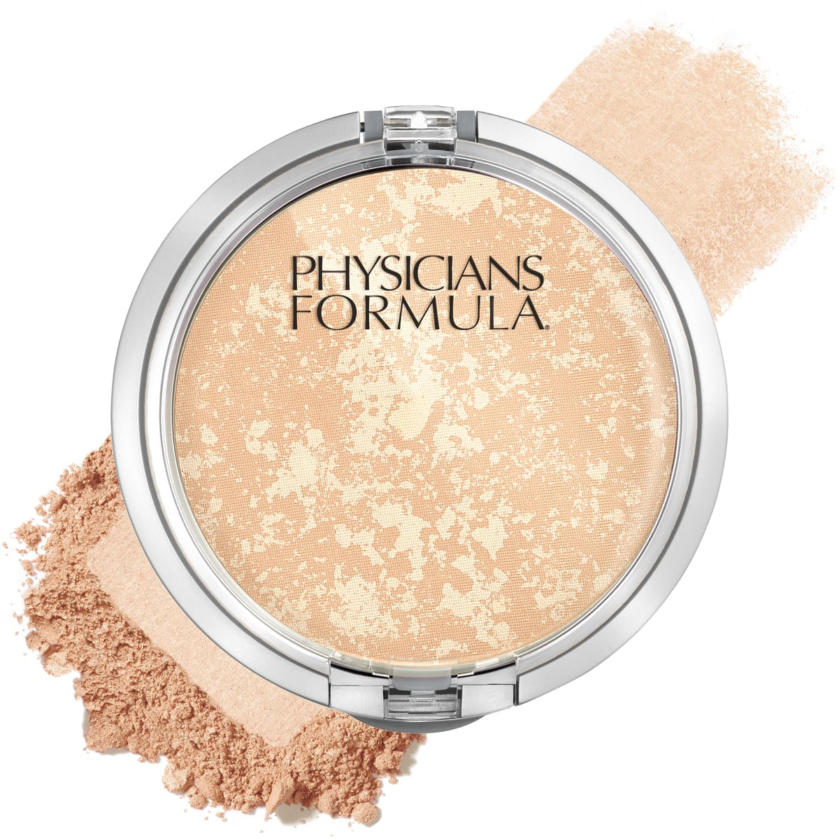Physicians Formula compact front view showing sleek packaging and on-the-go convenience
