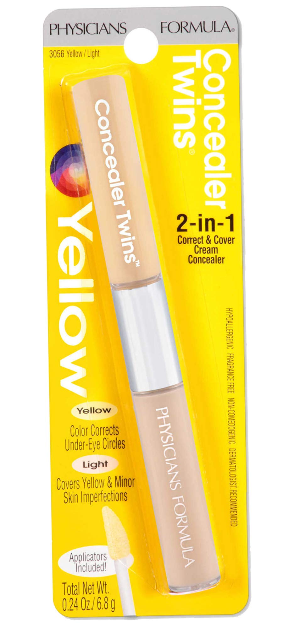 Physicians Formula yellow side cream texture close-up for neutralizing dark tones