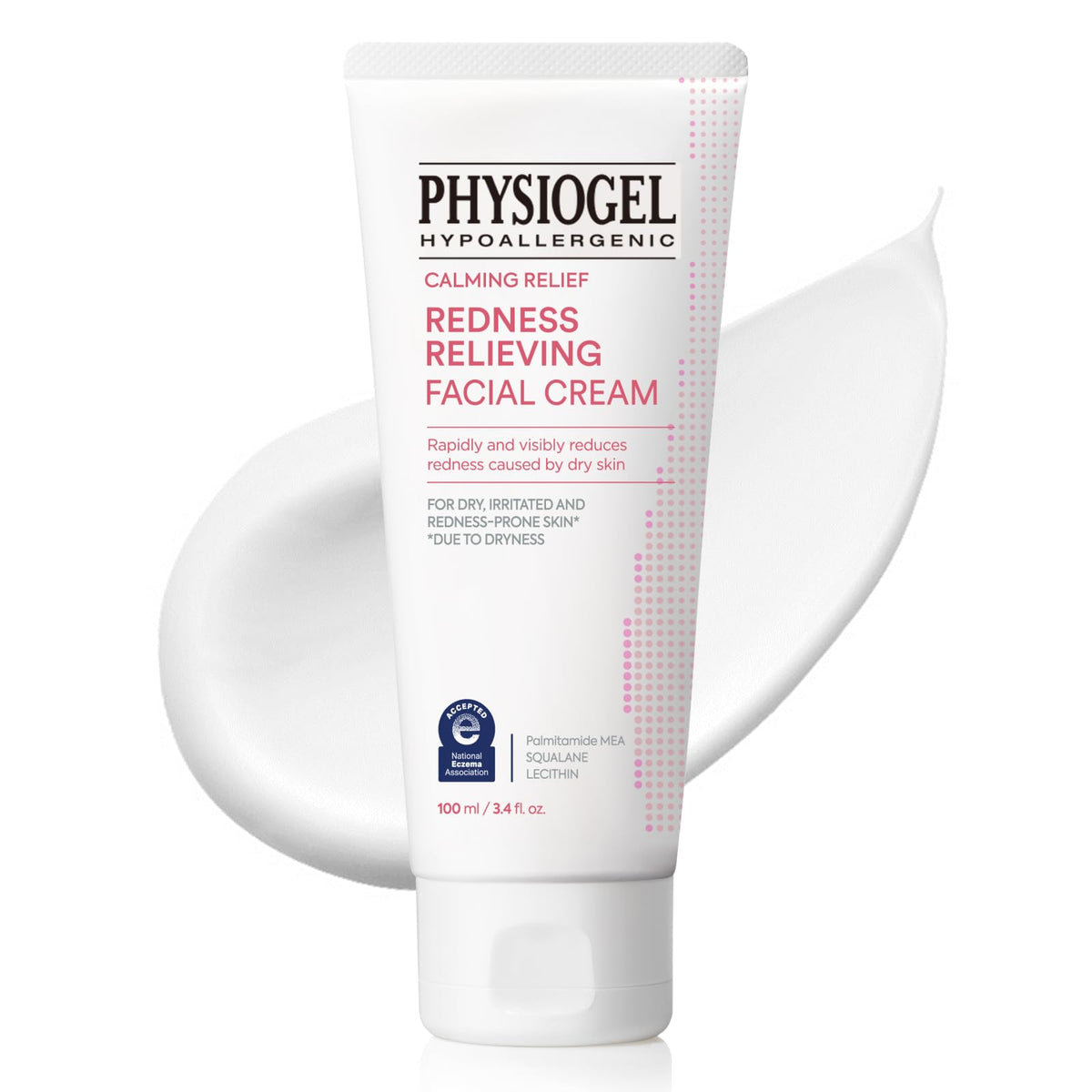 PHYSIOGEL front packaging view showing cleanser benefits and calming relief