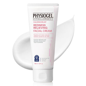 PHYSIOGEL front packaging view showing cleanser benefits and calming relief