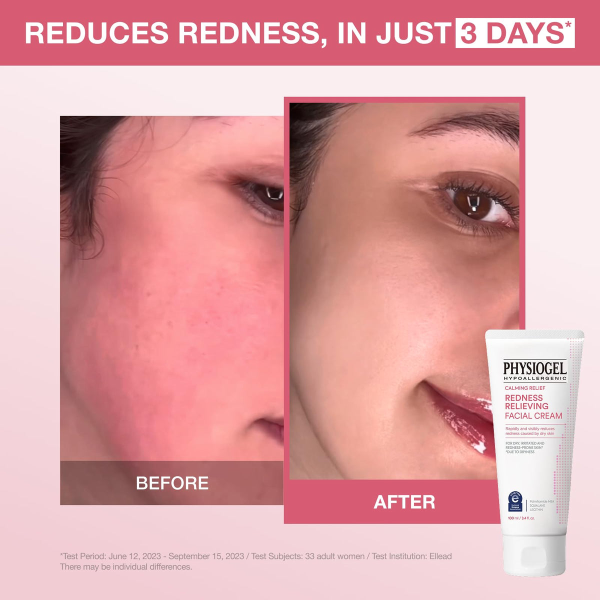 PHYSIOGEL cream texture close-up highlighting rich hydration benefit