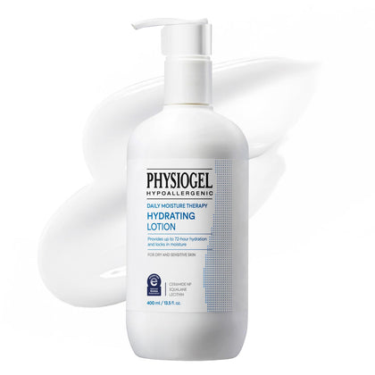 PHYSIOGEL front packaging showing 13.5 fl. oz bottle and label benefits