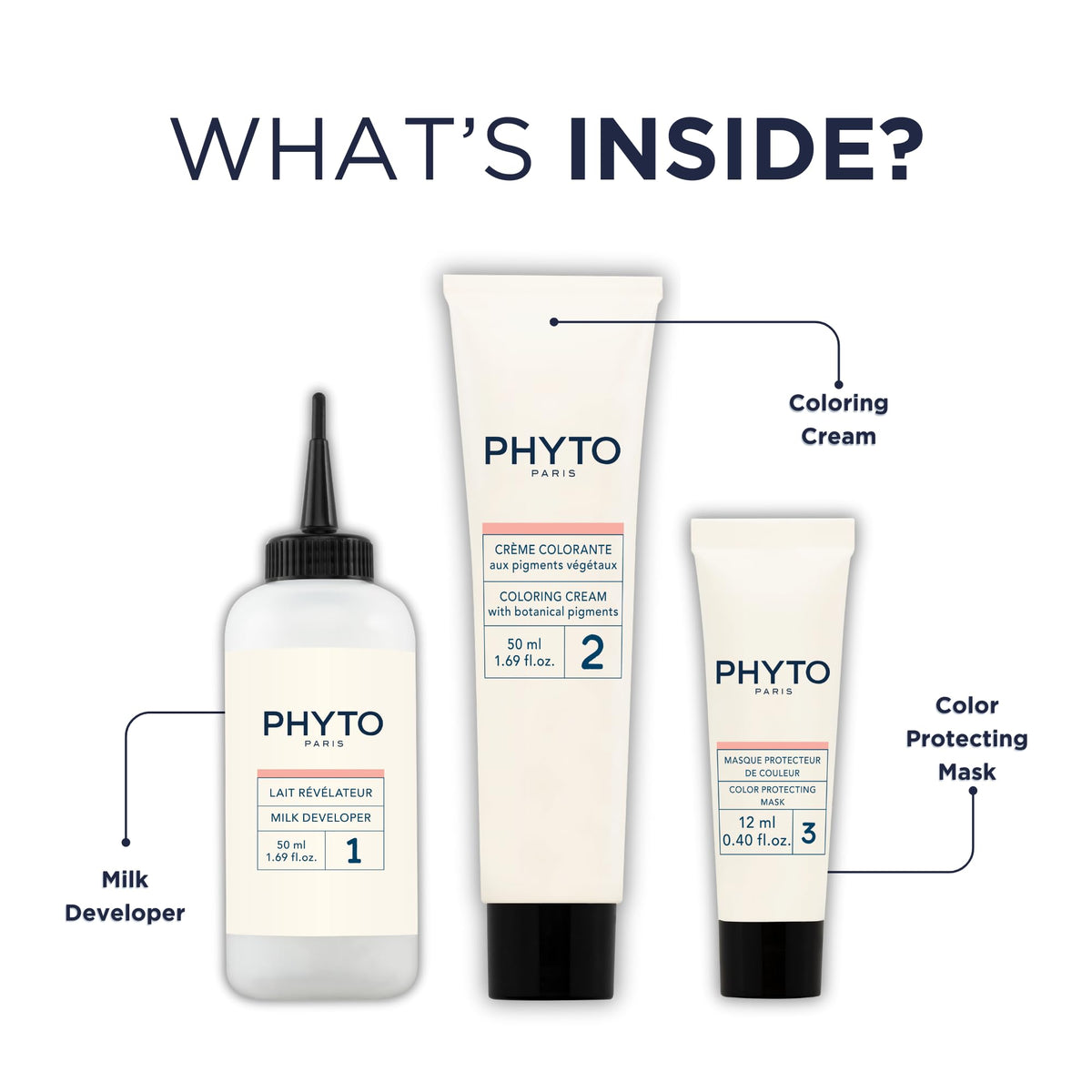 PHYTO hair being colored in-salon-style to demonstrate even grey coverage