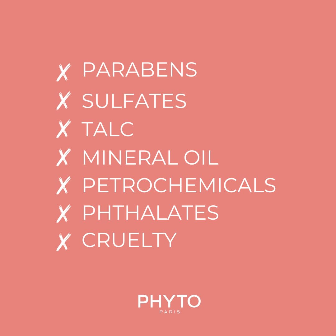 PHYTO on bathroom counter with tools, conveys salon-quality home styling benefit