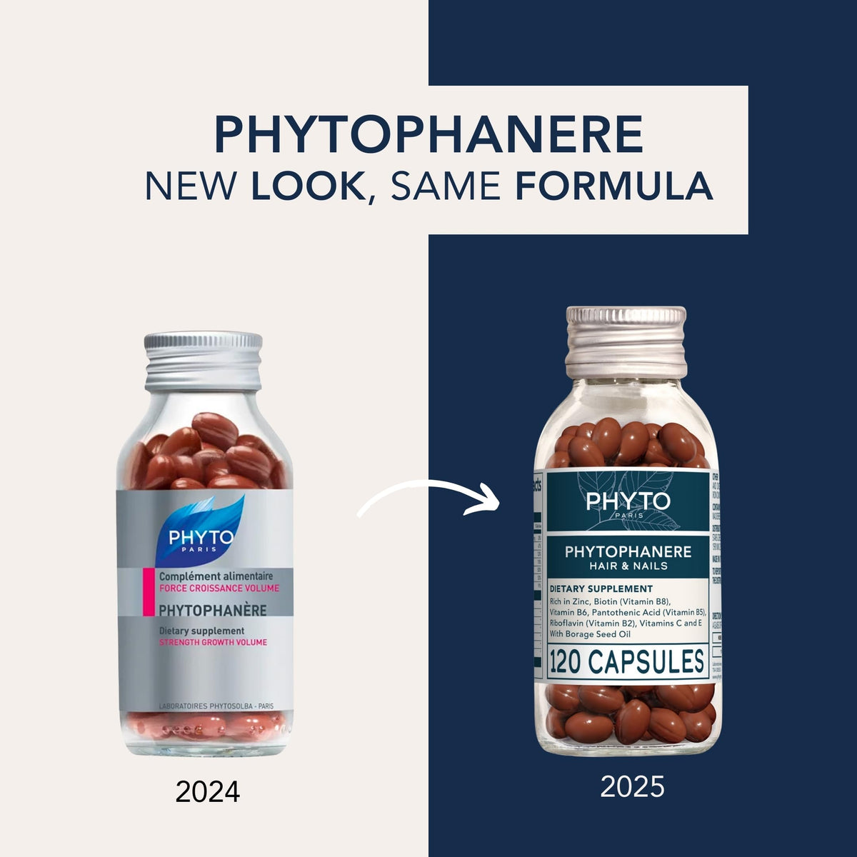 PHYTO soft capsules close-up showing smooth texture for easy swallowing