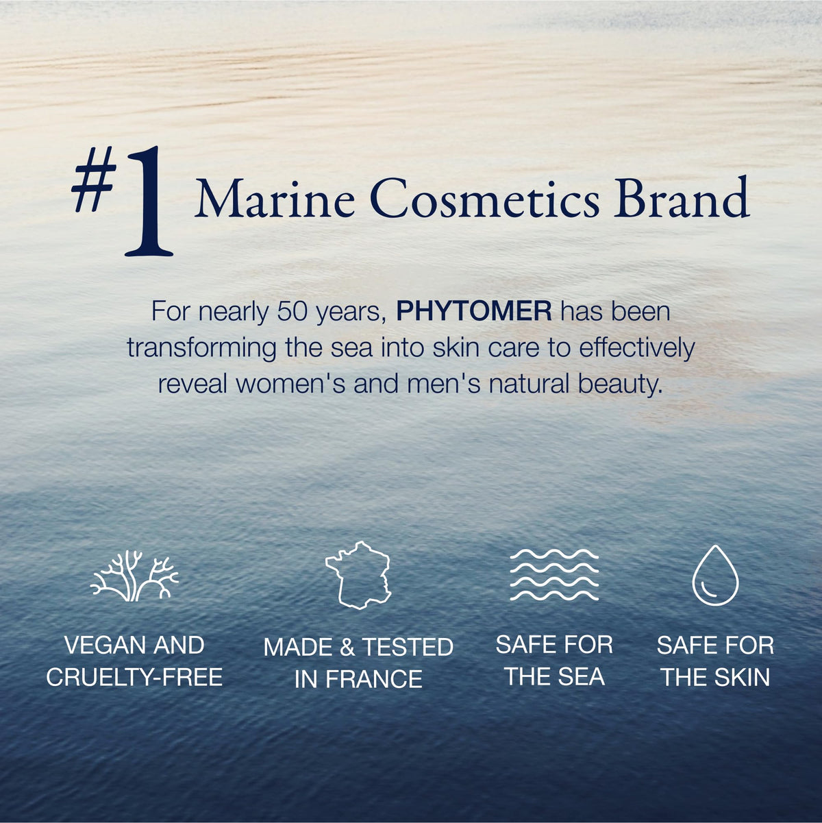 Phytomer marine ingredient display emphasizing natural calming benefit