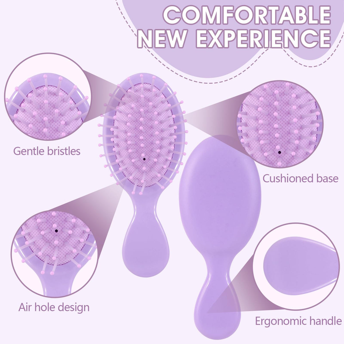 Phyyixs bristle detail showing soft cushion bristles that reduce pulling
