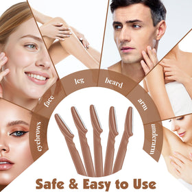 Phyyixs used on eyebrows and upper lip showing precise grooming results
