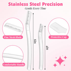 Phyyixs long dermaplane razor close-up showing blade precision