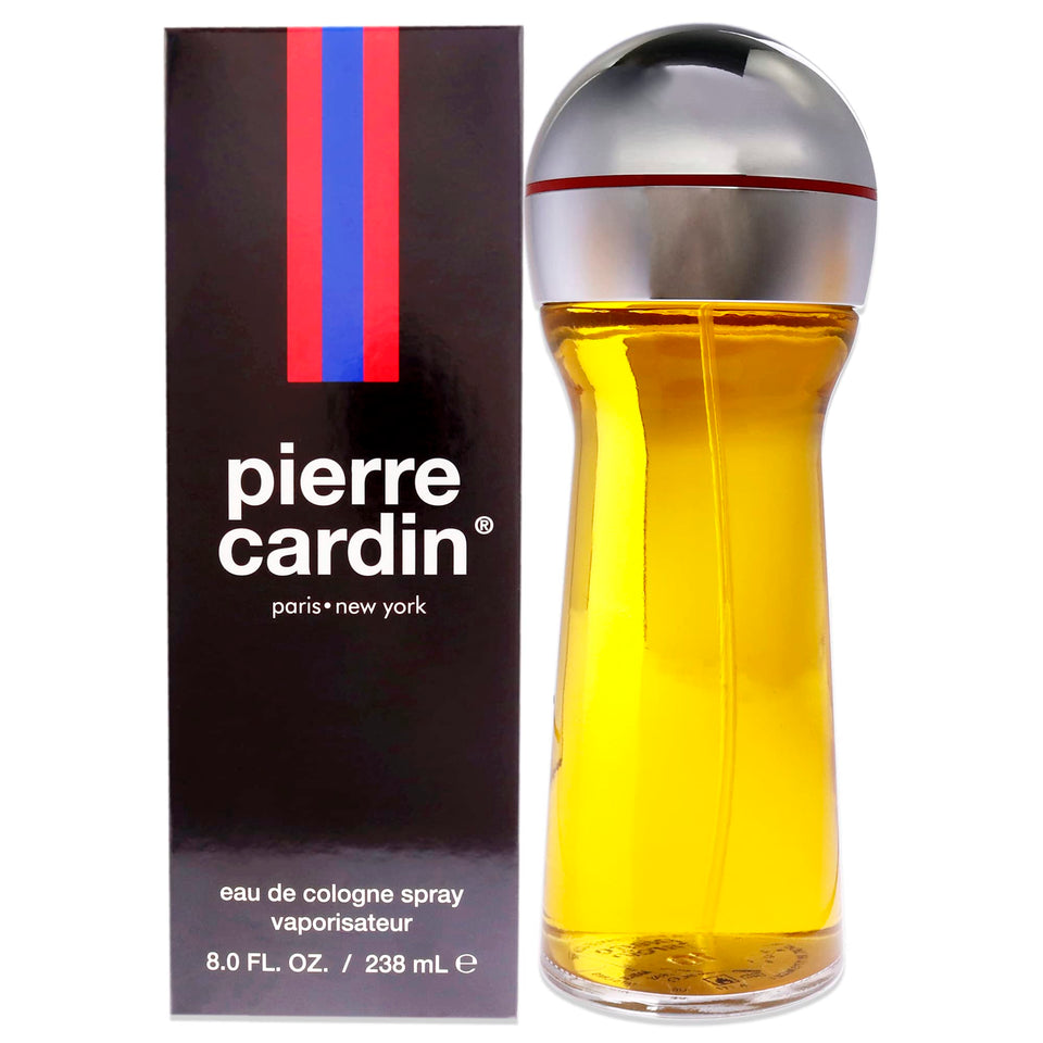Pierre Cardin 8 ounce front bottle view showing clean design and classic appeal
