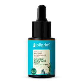 Pilgrim before-and-after hair image showing improved thickness and shine