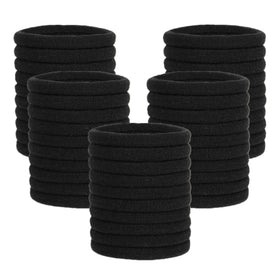 Pimoys front packaging showing 100 black hair ties and bulk value