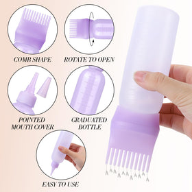 Pimoys massage comb held in hand demonstrating ease of product distribution to scalp