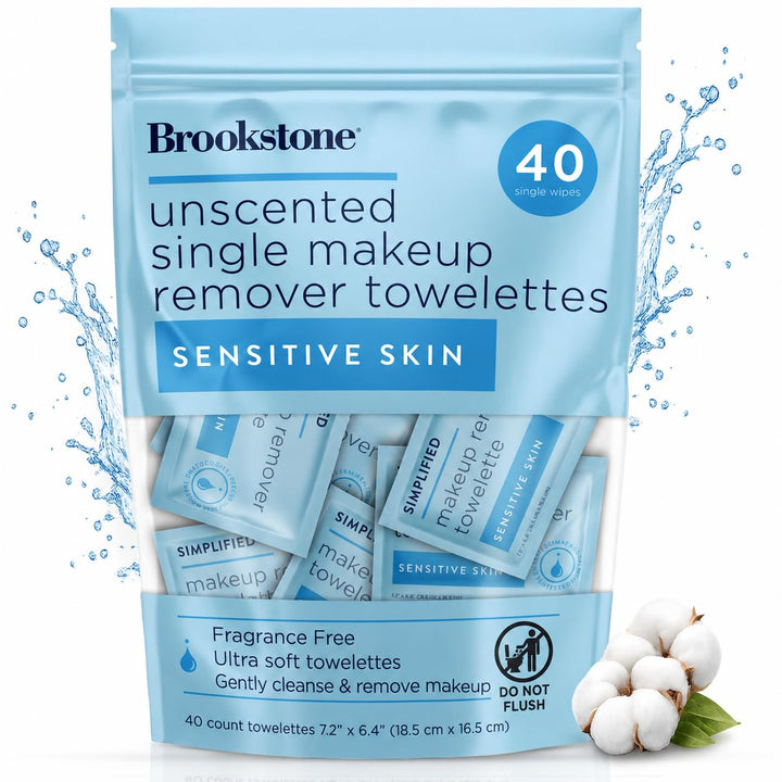 Pink Sky Brookstone front packaging showing 40-count convenience and portability