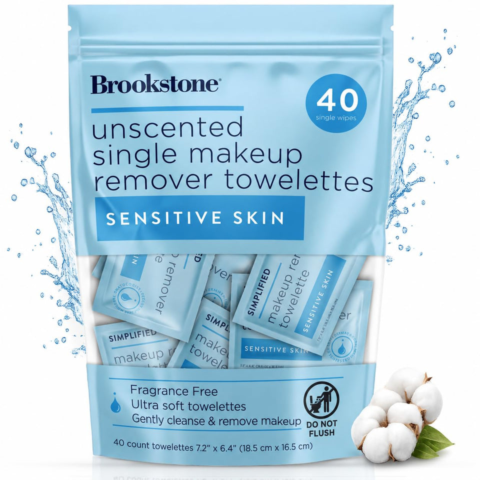 Pink Sky Brookstone front packaging showing 40-count convenience and portability