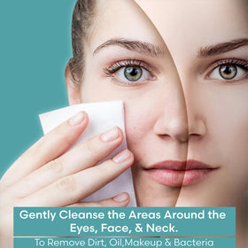 Pink Sky wipe removing mascara while held in hand for effective eye makeup removal