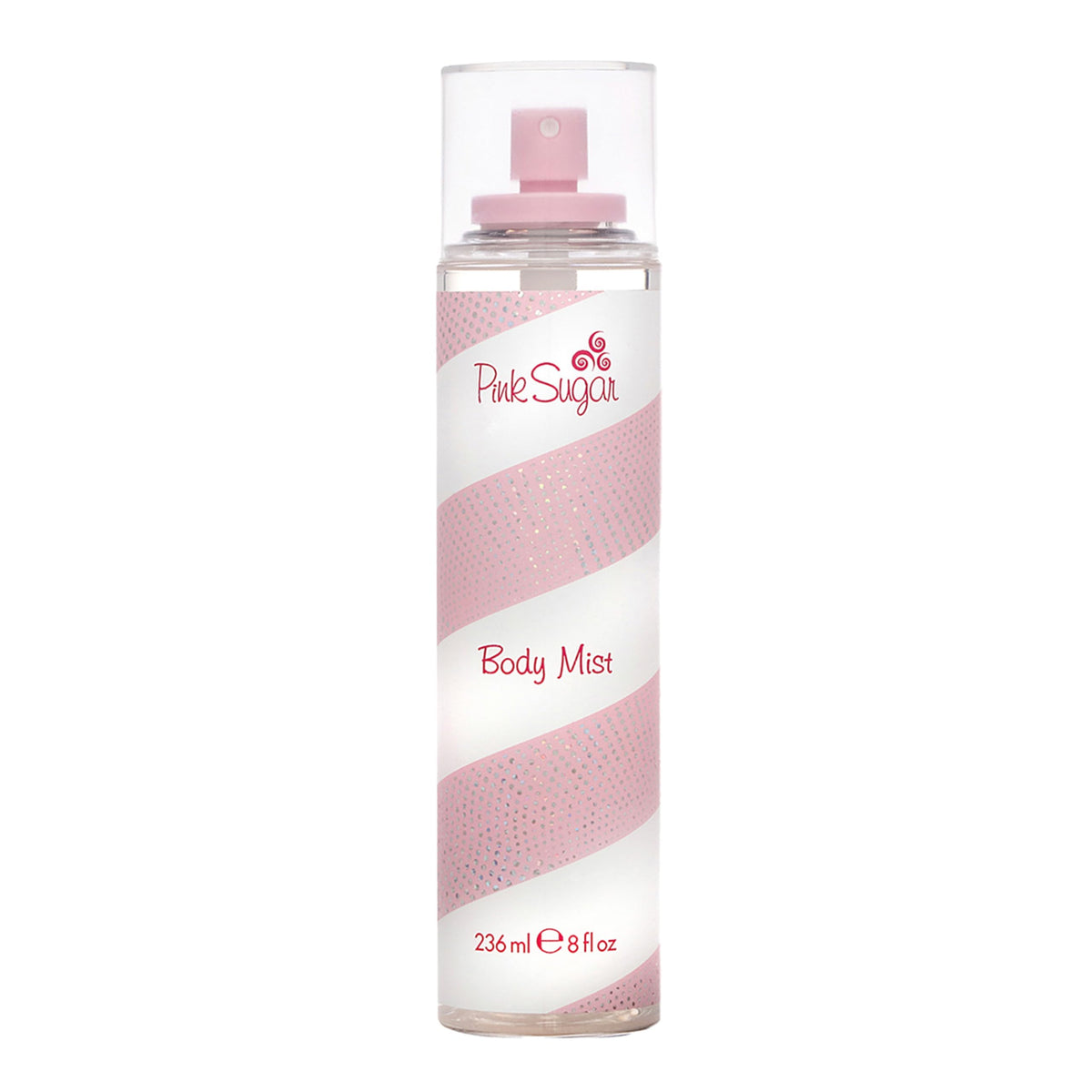 Pink Sugar front packaging showing bottle and pink-white design for playful wear