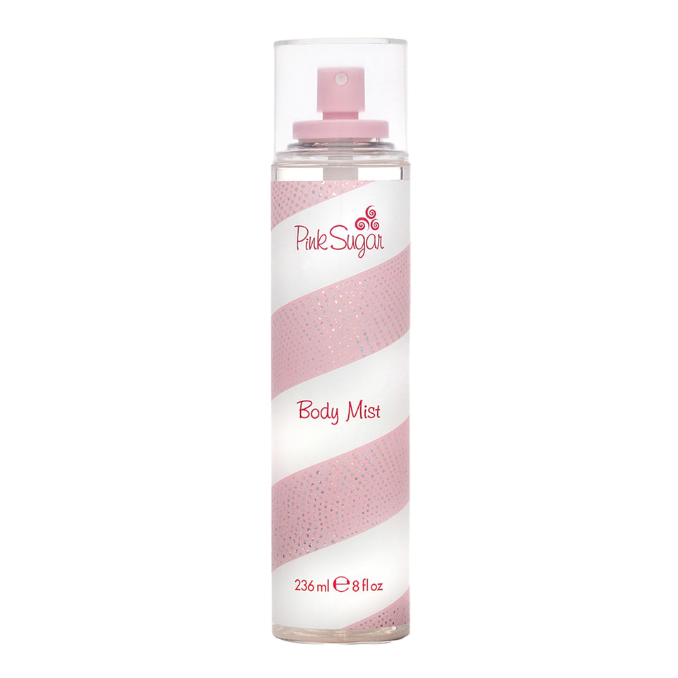 Pink Sugar front packaging showing bottle and pink-white design for playful wear