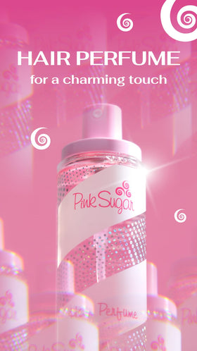 Pink Sugar ingredients panel close-up showing fragrance notes and claims